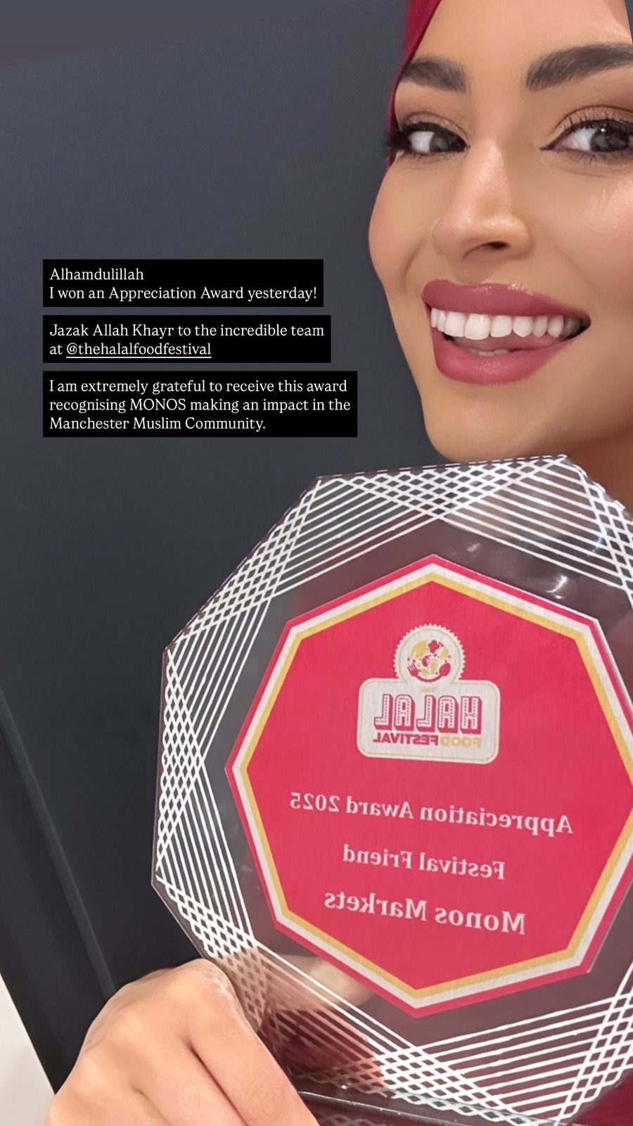 Winner — Festival Friend Appreciation Award, Halal Food Festival 2025